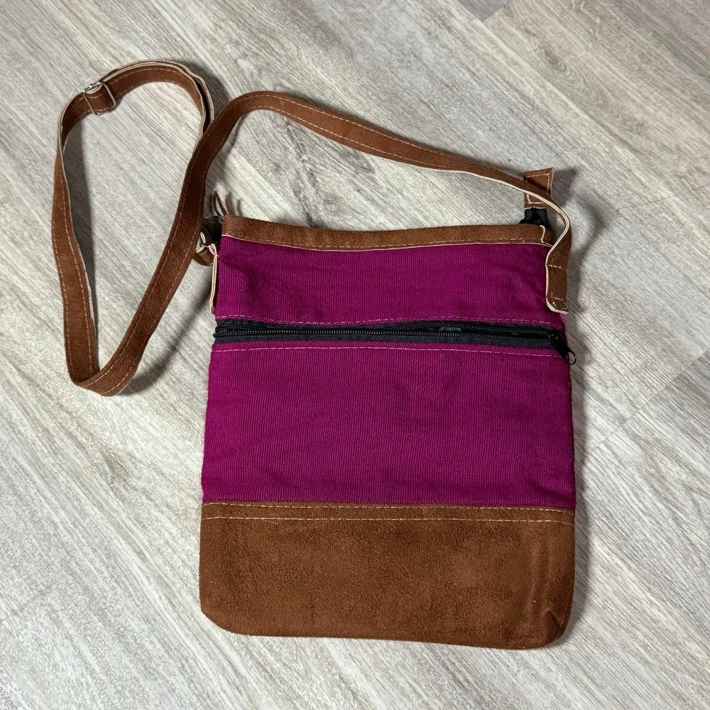 Embroidery‎ crossbody bag beautiful colorful flowers